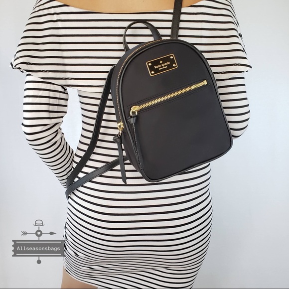 Kate Spade Mini Bradley Wilson Backpack Black Bag - Picture 7 of 8